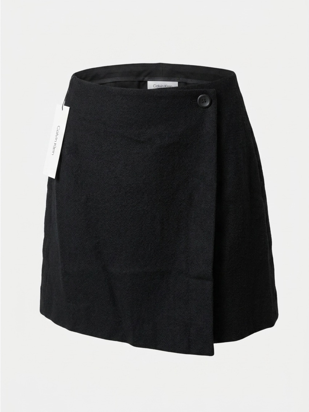 Calvin Klein Black Wrap-Front Mini Skirt